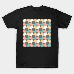 Mid Mod Flowers Grey & Pink T-Shirt